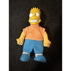 Vintage 1990 Bart Simpson 8" Plush Doll The Simpsons Burger King Kids Toy Figure
